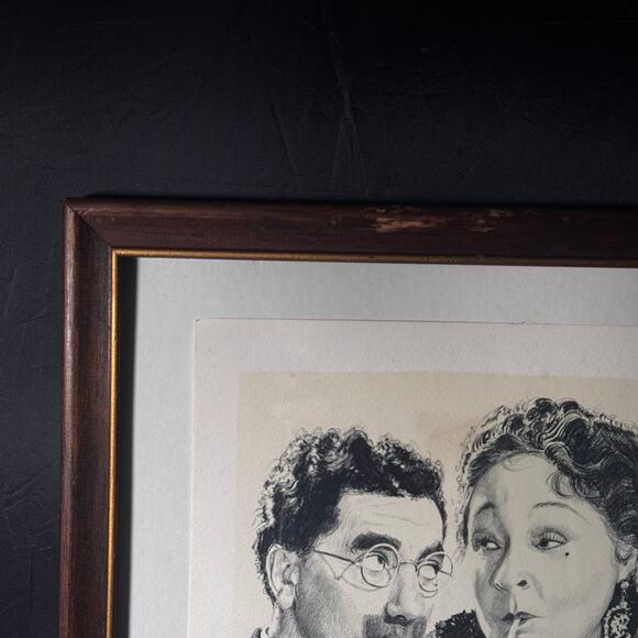Groucho Marx & Margaret Dumont Mrs Upjohn Vintage Print Signed Lanse, # 60/250 - Picture 7 of 9